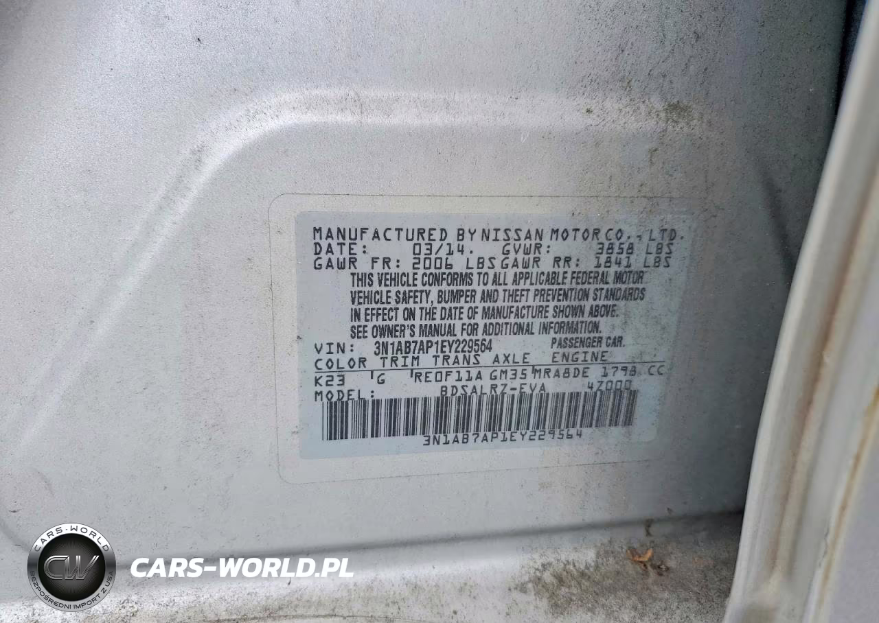 2014 Nissan Sentra Sr VIN:3N1AB7AP1EY229564 - 12