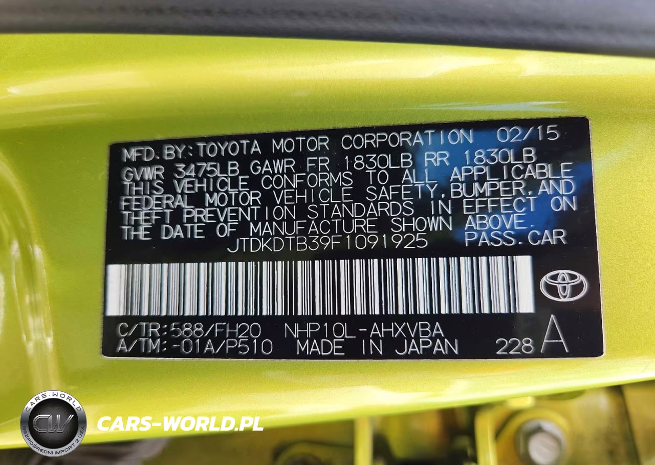 2015 Toyota Prius C One VIN:JTDKDTB39F1091925 - 12