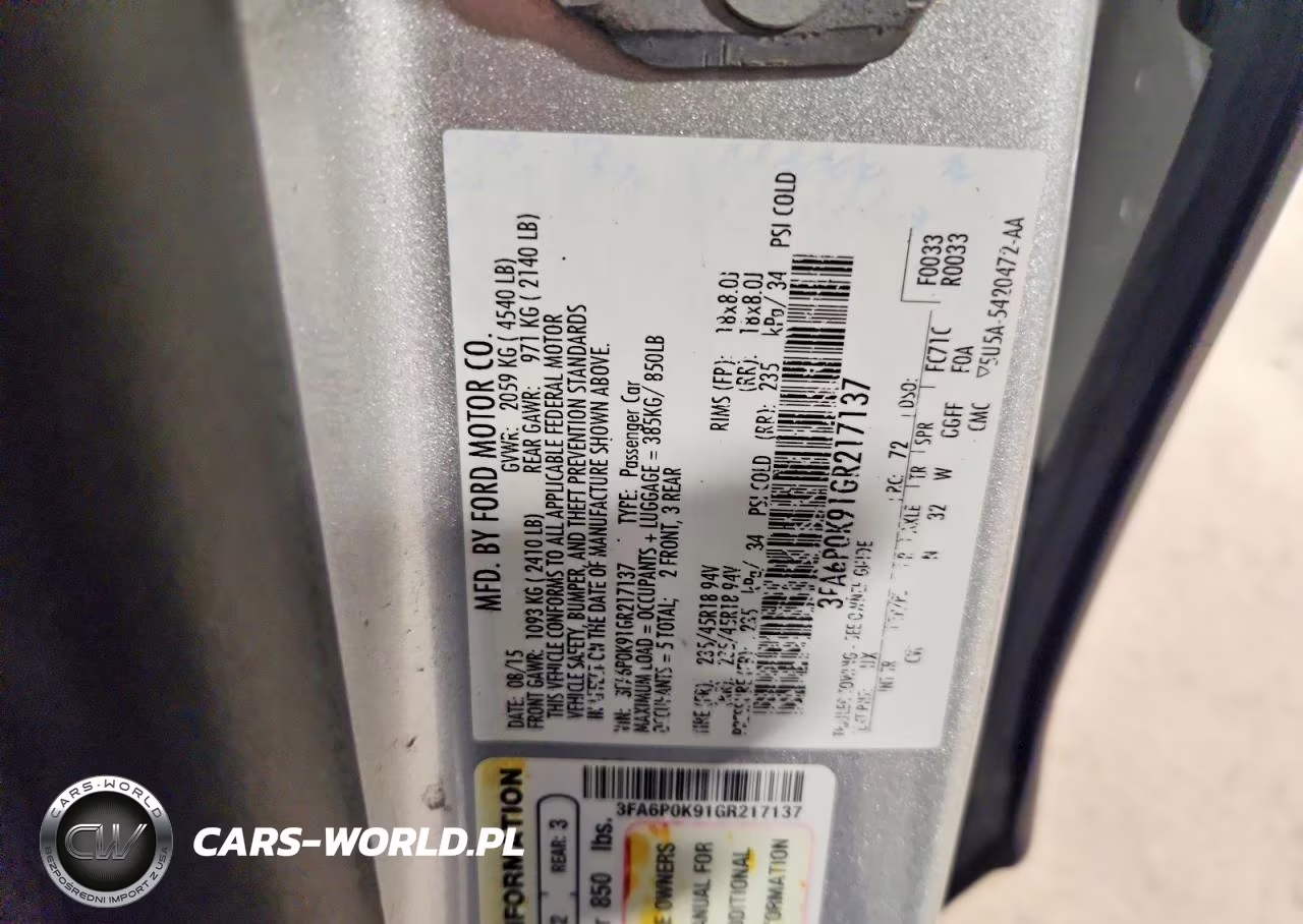 2016 Ford Fusion Titanium VIN:3FA6P0K91GR217137 - 12