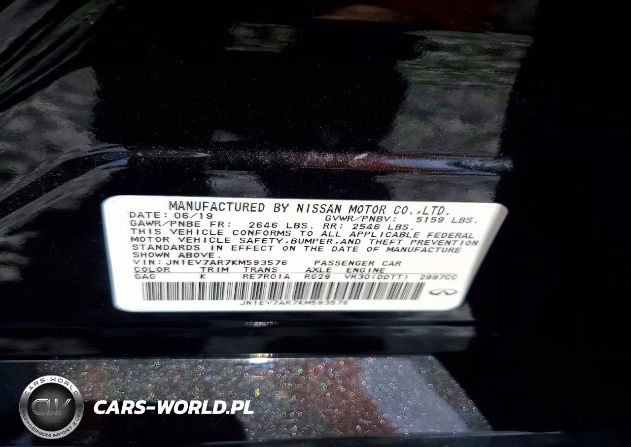2019 Infiniti Q50 3.0T Luxe VIN:JN1EV7AR7KM593576 - 13