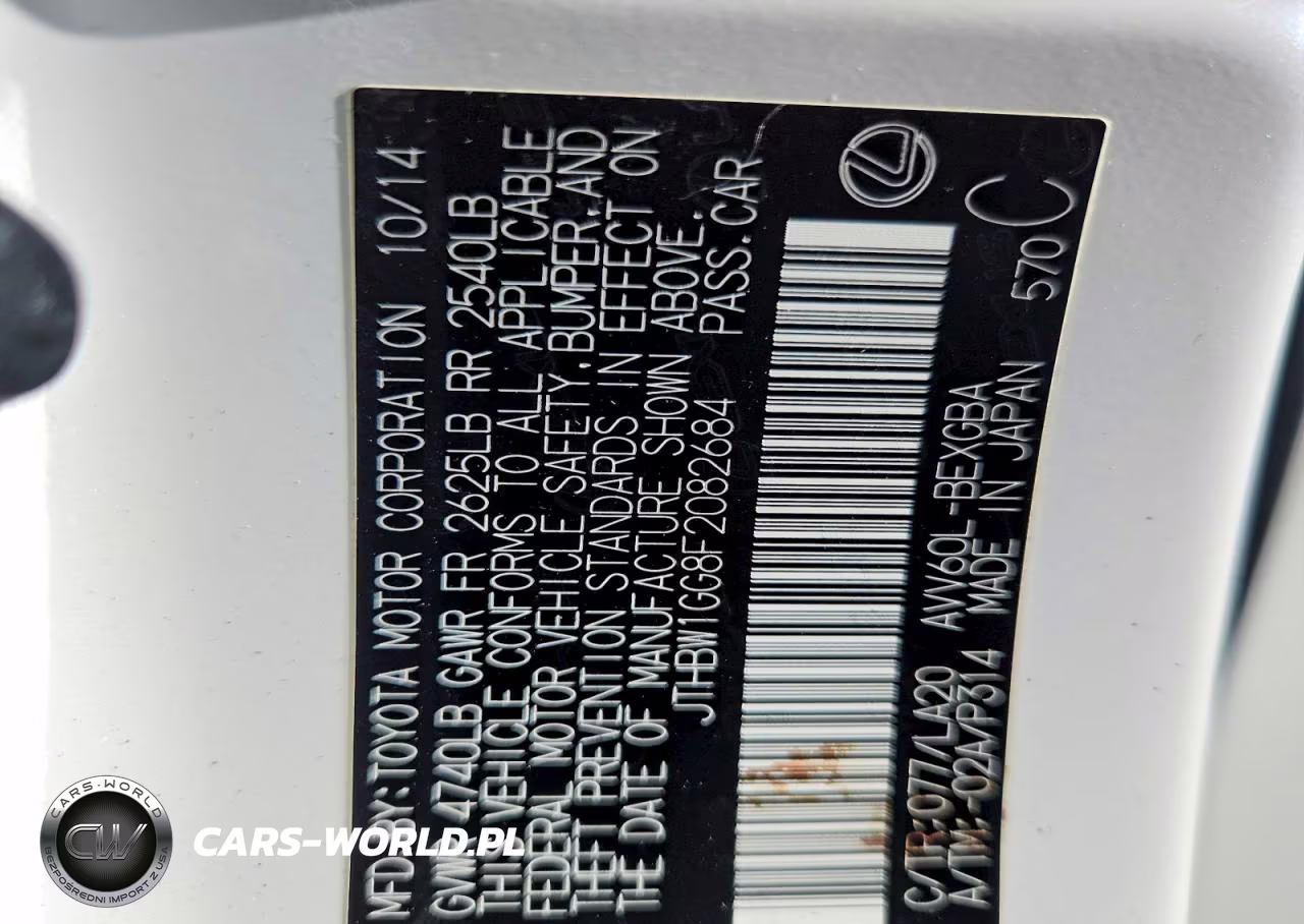 2015 Lexus Es 300H VIN:JTHBW1GG8F2082684 - 12