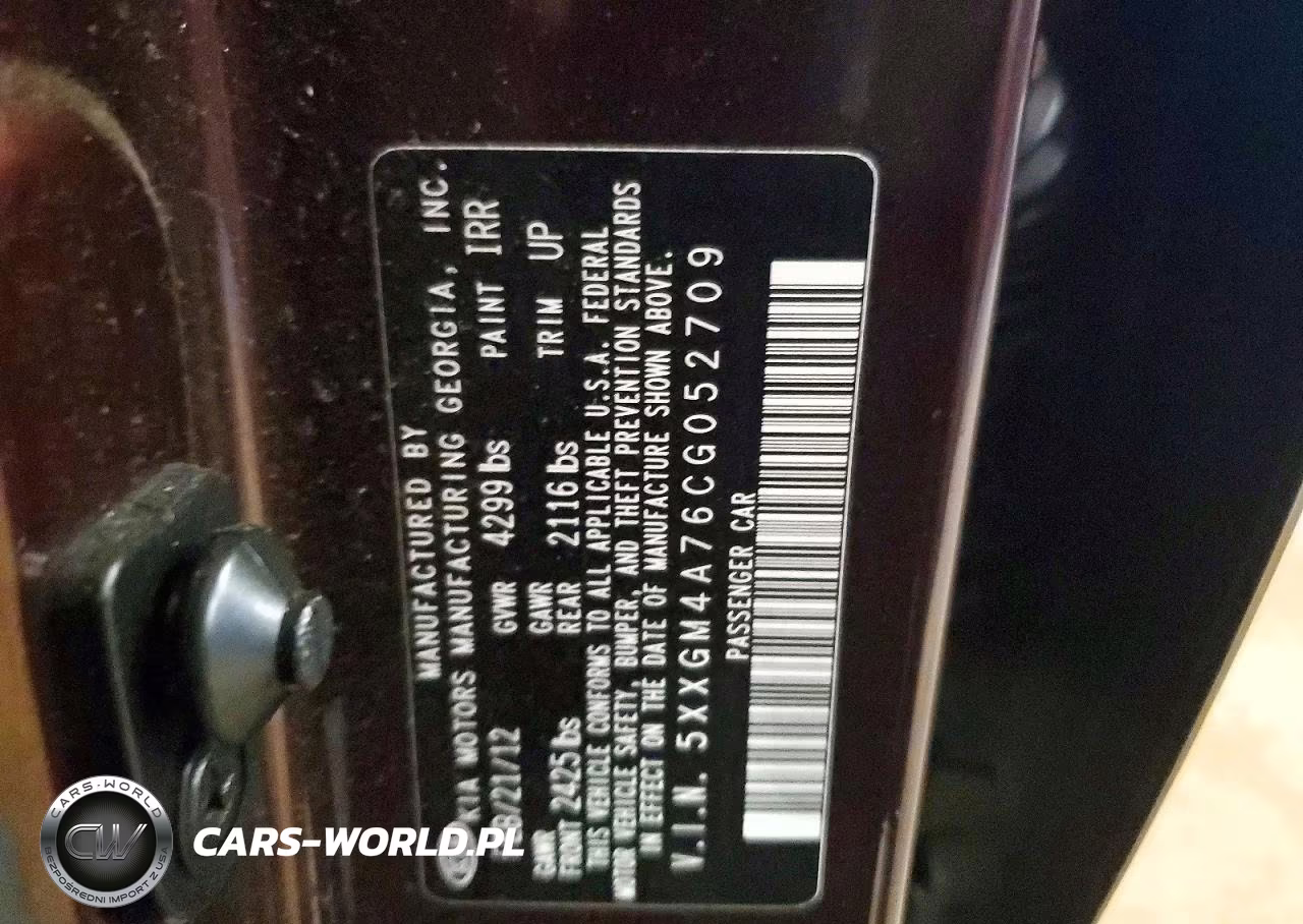 2012 Kia Optima Lx VIN:5XXGM4A76CG052709 - 12