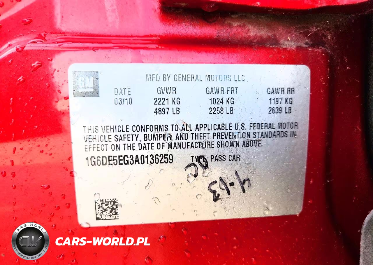 2010 Cadillac Cts Luxury Collection VIN:1G6DE5EG3A0136259 - 12