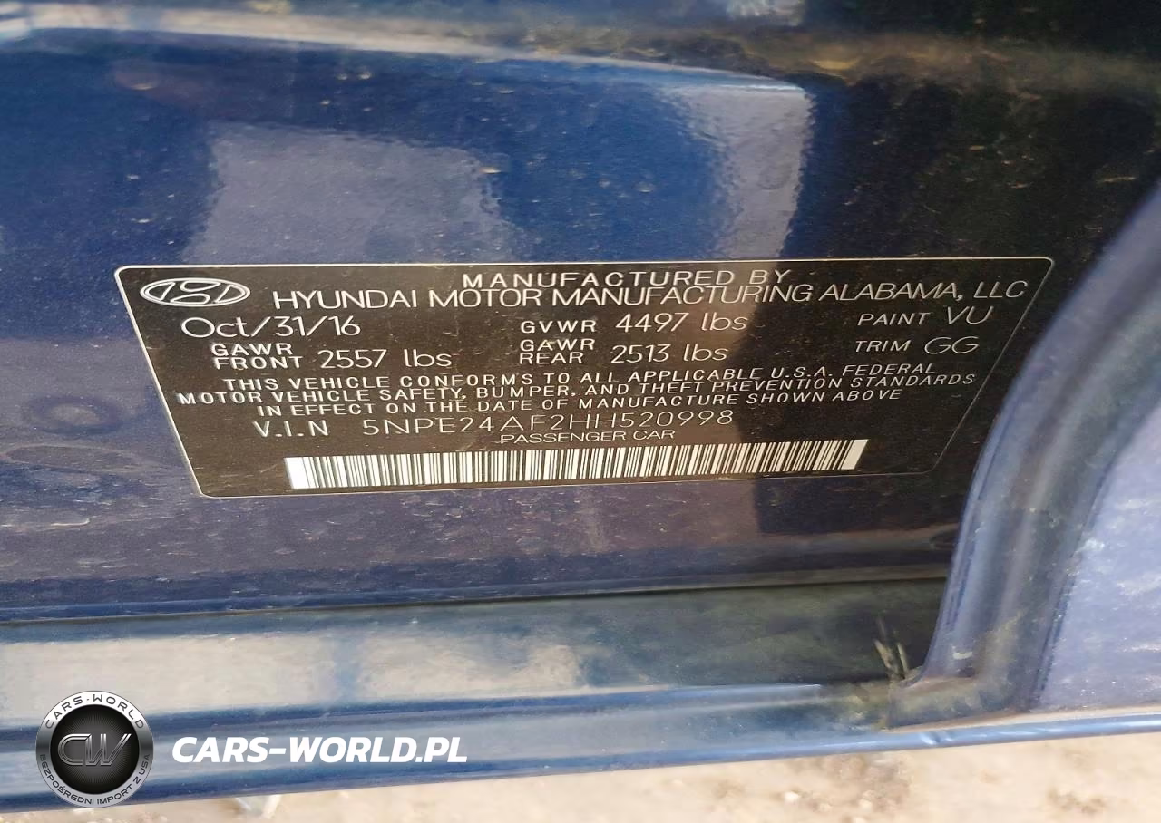 2017 Hyundai Sonata Se VIN:5NPE24AF2HH520998 - 12