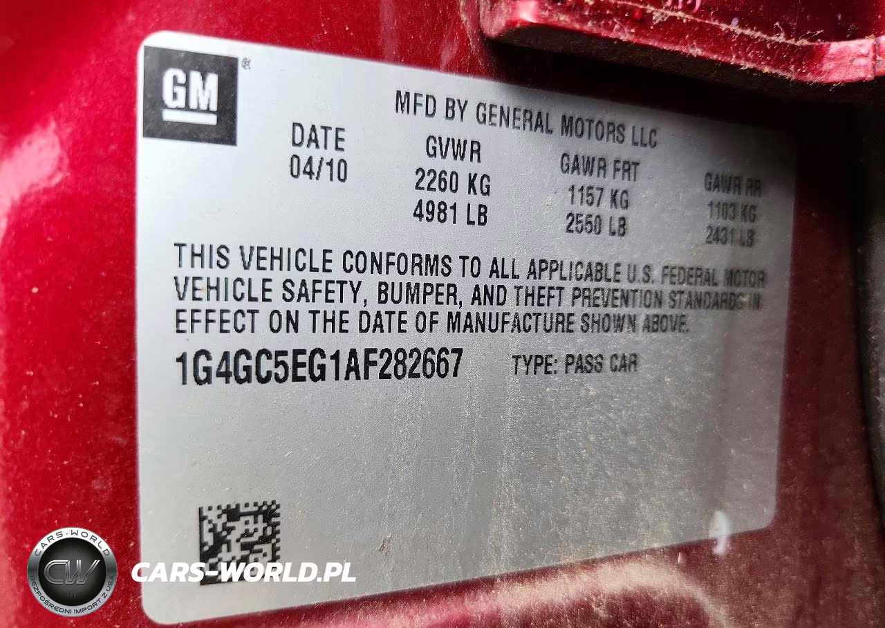 2010 Buick Lacrosse Cxl VIN:1G4GC5EG1AF282667 - 13