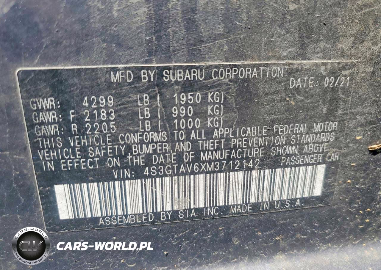2021 Subaru Impreza Premium VIN:4S3GTAV6XM3712142 - 13
