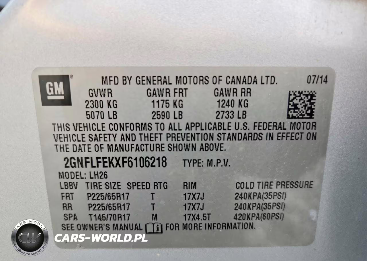2015 Chevrolet Equinox Lt VIN:2GNFLFEKXF6106218 - 13