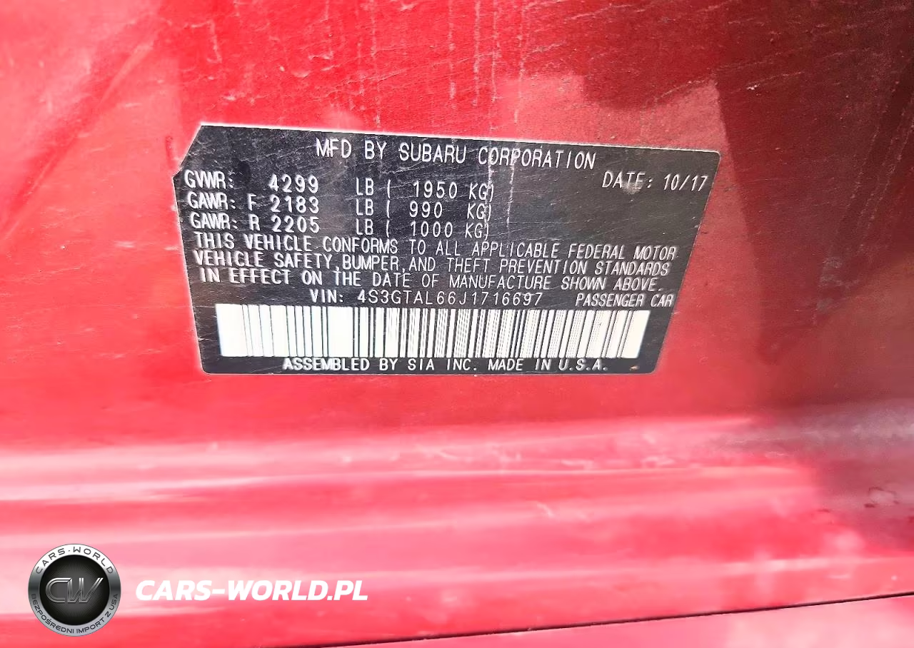 2018 Subaru Impreza Sport VIN:4S3GTAL66J1716697 - 13