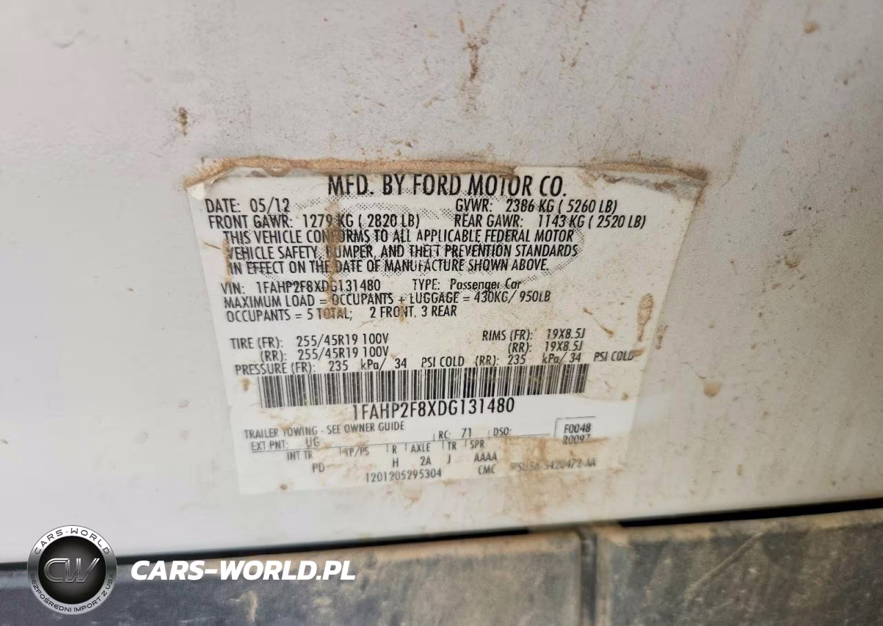 2013 Ford Taurus Limited VIN:1FAHP2F8XDG131480 - 12