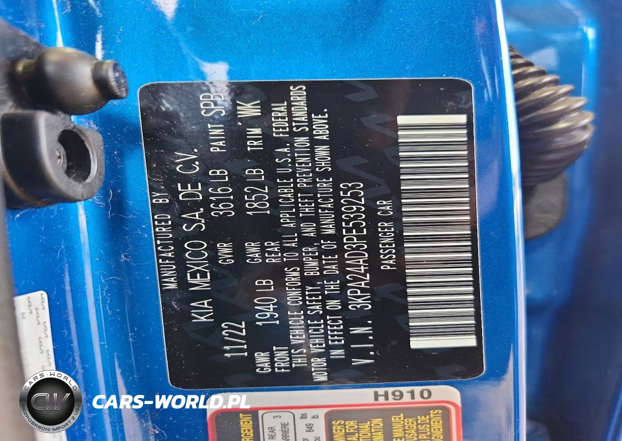 2023 Kia Rio S VIN:3KPA24AD3PE539253 - 12