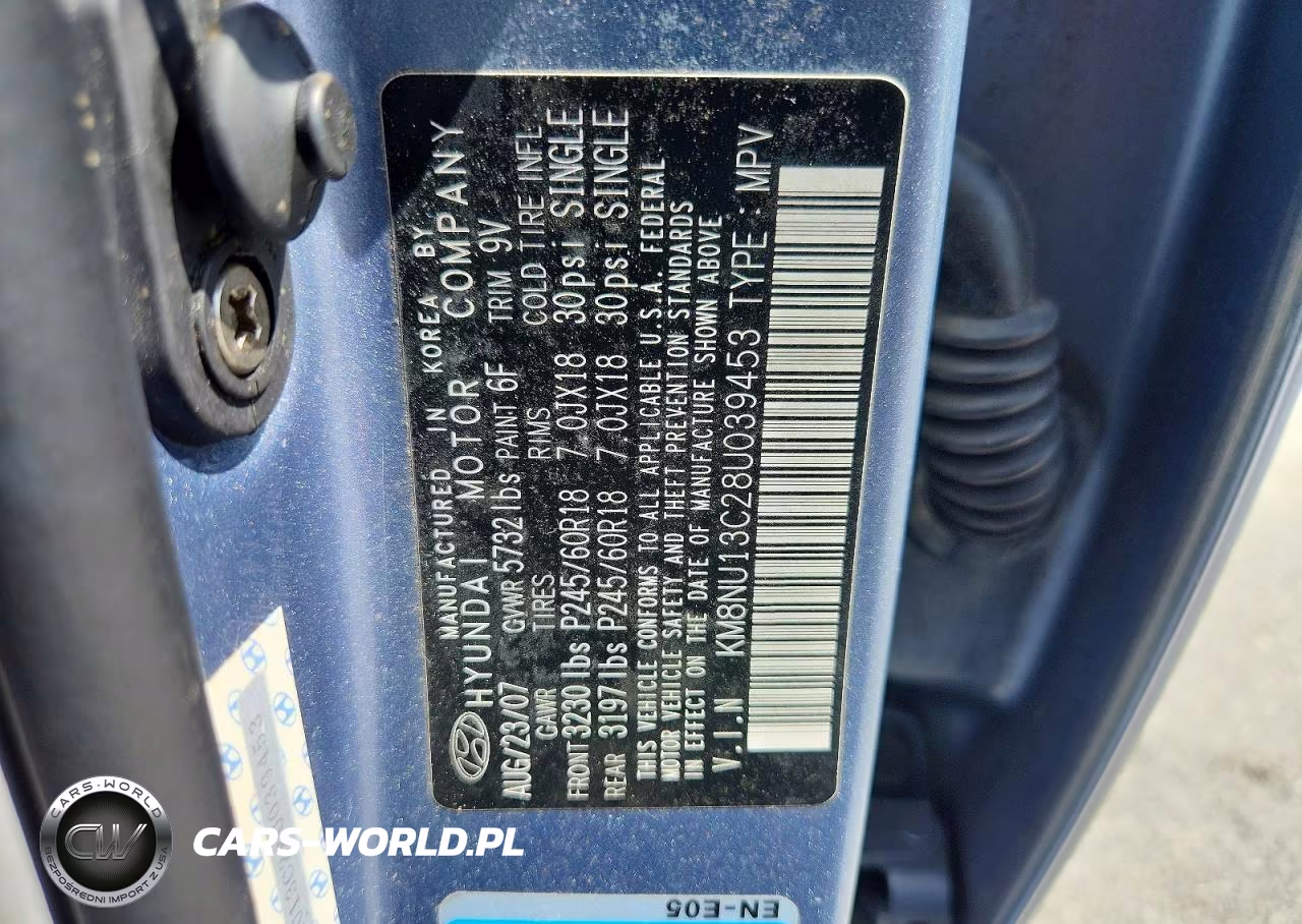 2008 Hyundai Veracruz Gls VIN:KM8NU13C28U039453 - 13