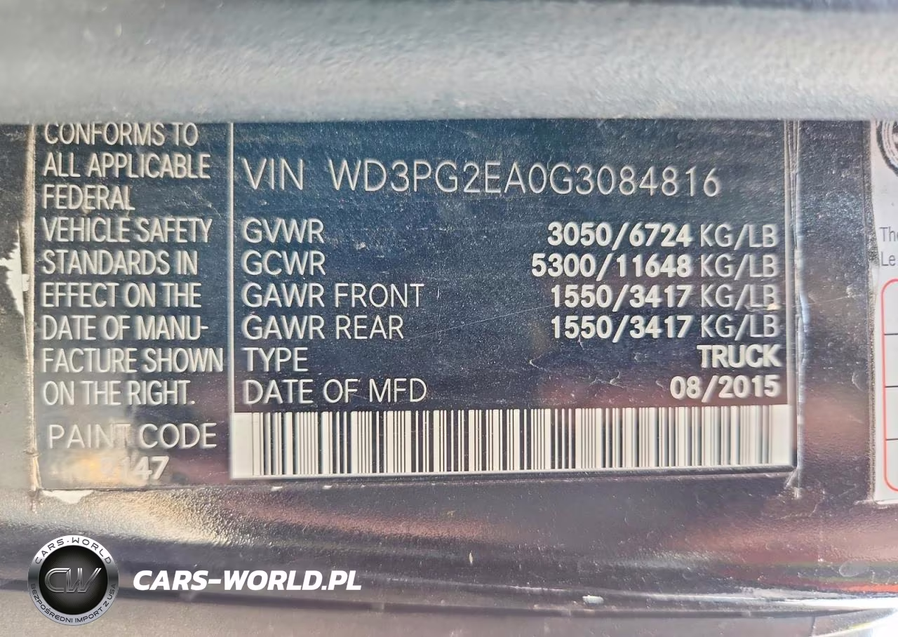 2016 Mercedes-Benz Metris VIN:WD3PG2EA0G3084816 - 13