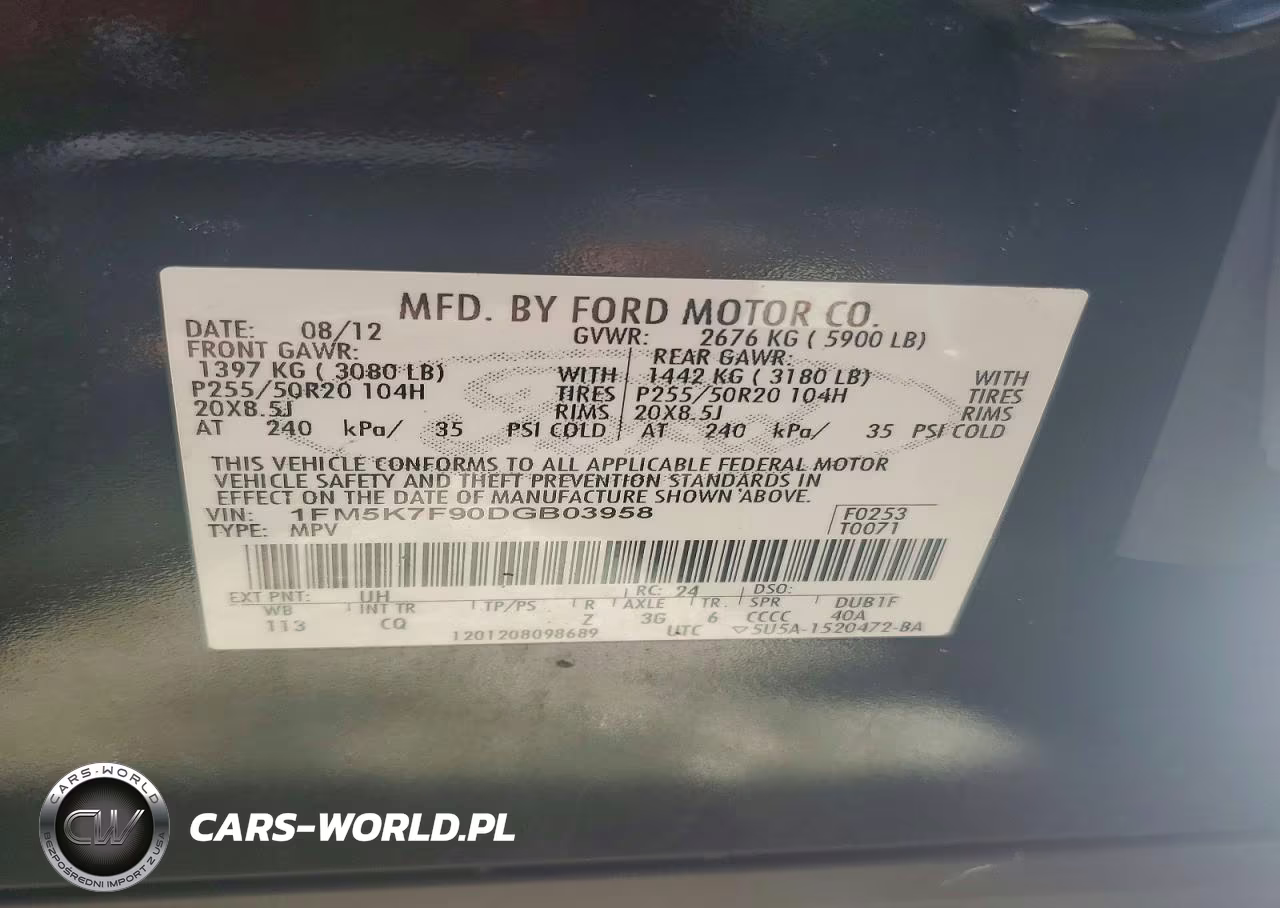 2013 Ford Explorer Limited VIN:1FM5K7F90DGB03958 - 13