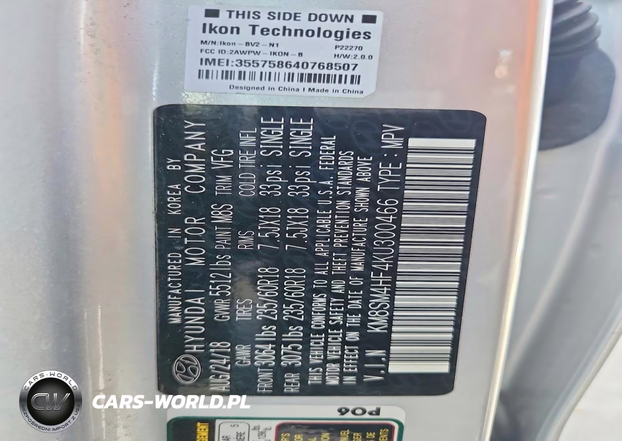 2019 Hyundai Santa Fe Xl Se VIN:KM8SM4HF4KU300466 - 13
