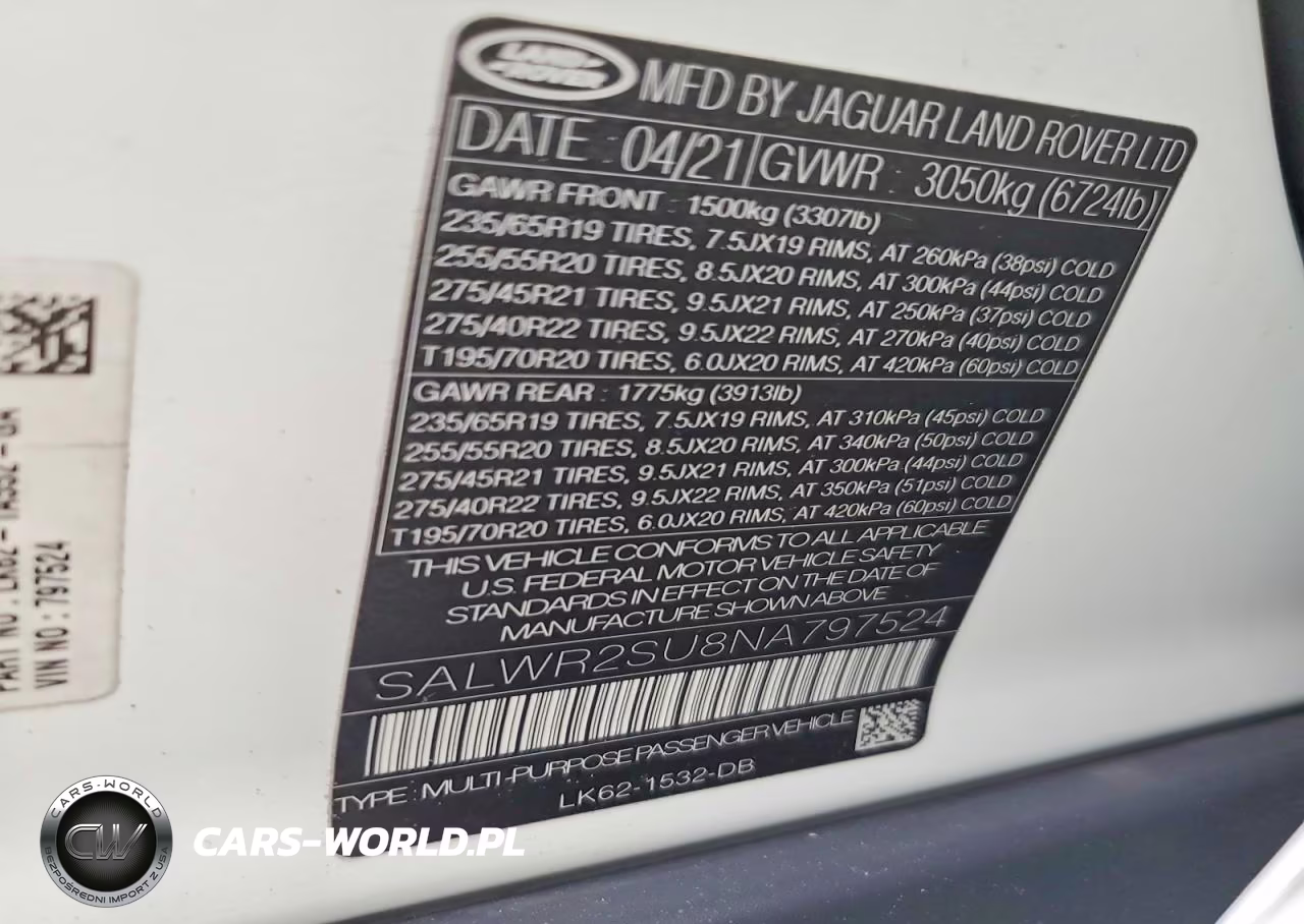 2022 Land Rover Range Rover Sport Hse Silver Edition VIN:SALWR2SU8NA797524 - 12
