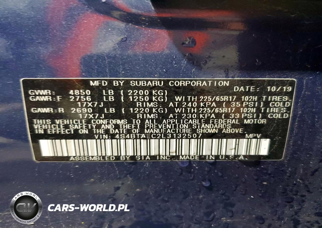 2020 Subaru Outback Premium VIN:4S4BTAEC2L3132507 - 13