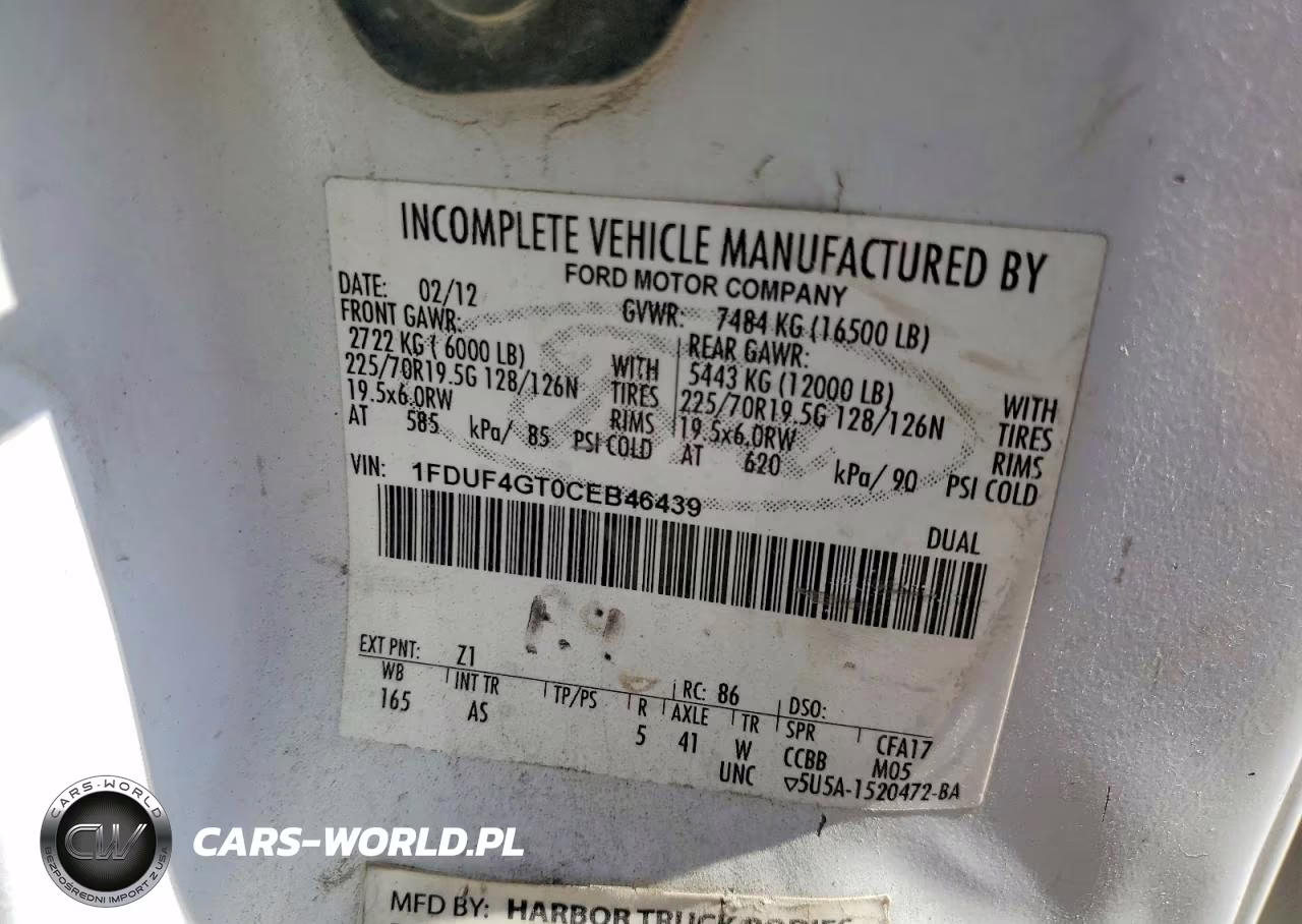 2012 Ford F450 Super Duty VIN:1FDUF4GT0CEB46439 - 12