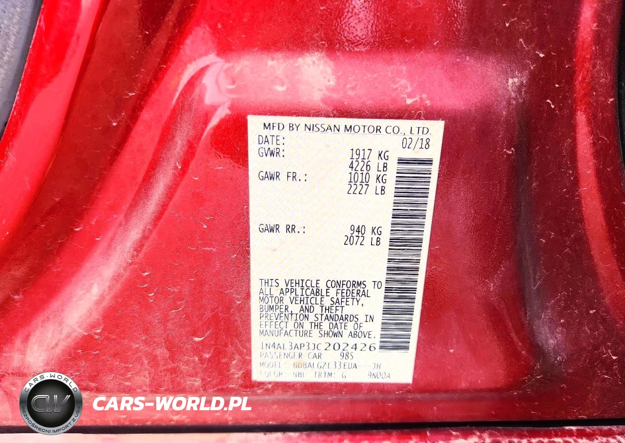 2018 Nissan Altima 2.5 S VIN:1N4AL3AP3JC202426 - 12