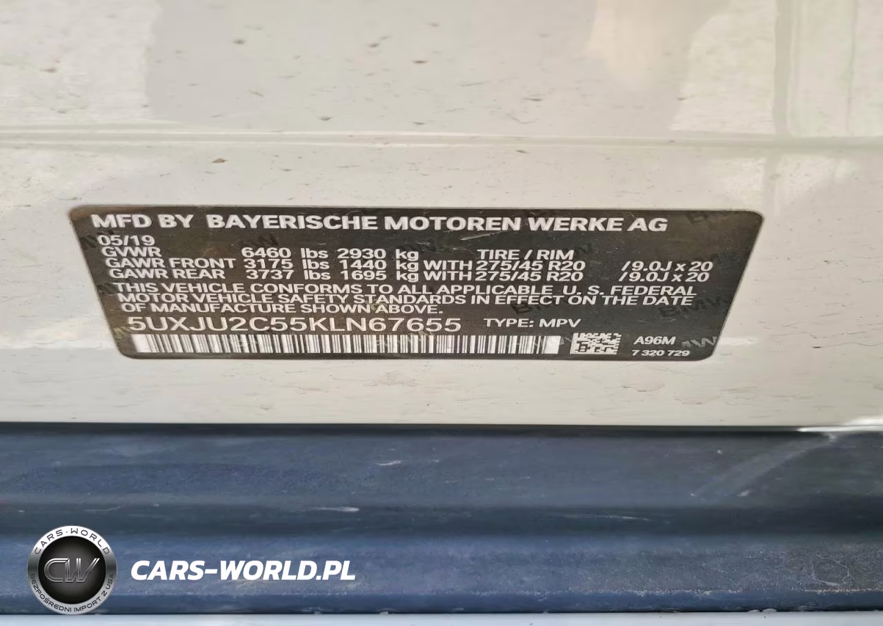 2019 BMW X5 xDrive50I VIN:5UXJU2C55KLN67655 - 13