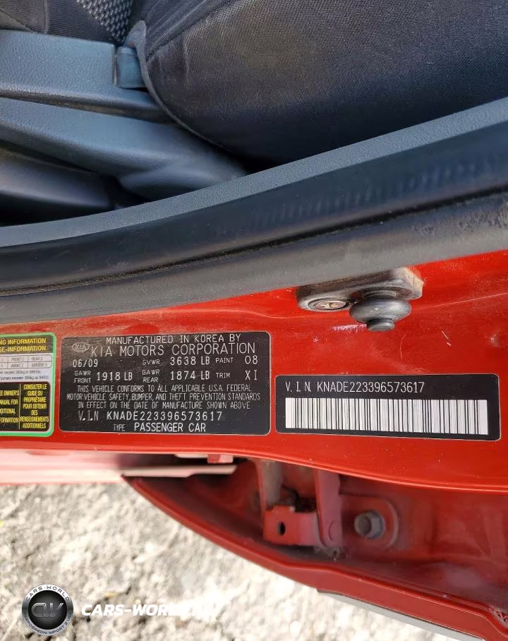 2009 Kia Rio Base VIN:KNADE223396573617 - 12