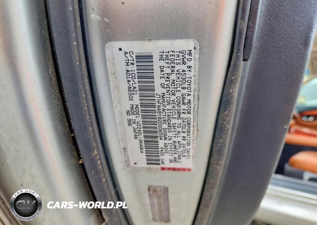 2002 Lexus Sc 430 VIN:JTHFN48Y820006594 - 12