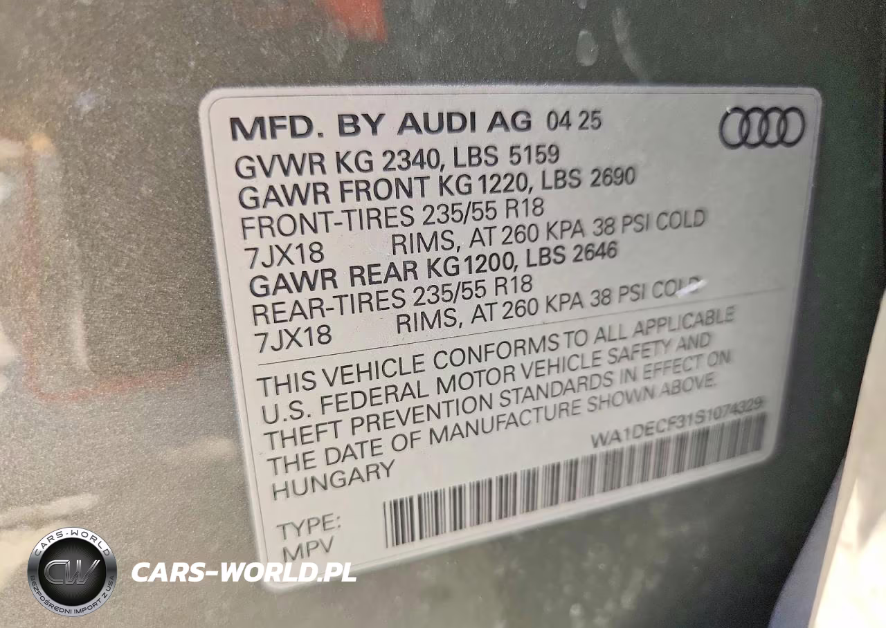 2025 Audi Q3 Premium S Line 45 VIN:WA1DECF31S1074329 - 13