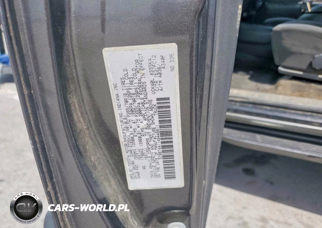 2004 Toyota Tundra Sr5 VIN:5TBBT44114S448611 - 12