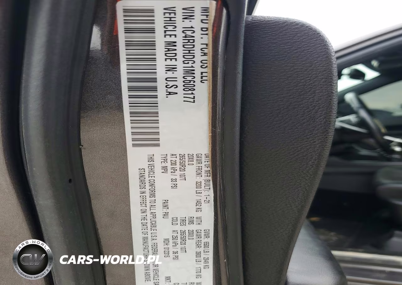 2021 Dodge Durango Gt VIN:1C4RDHDG1MC608177 - 13