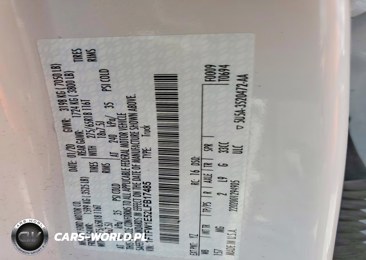 2020 Ford F150 Supercrew VIN:1FTFW1E52LFB17485 - 12
