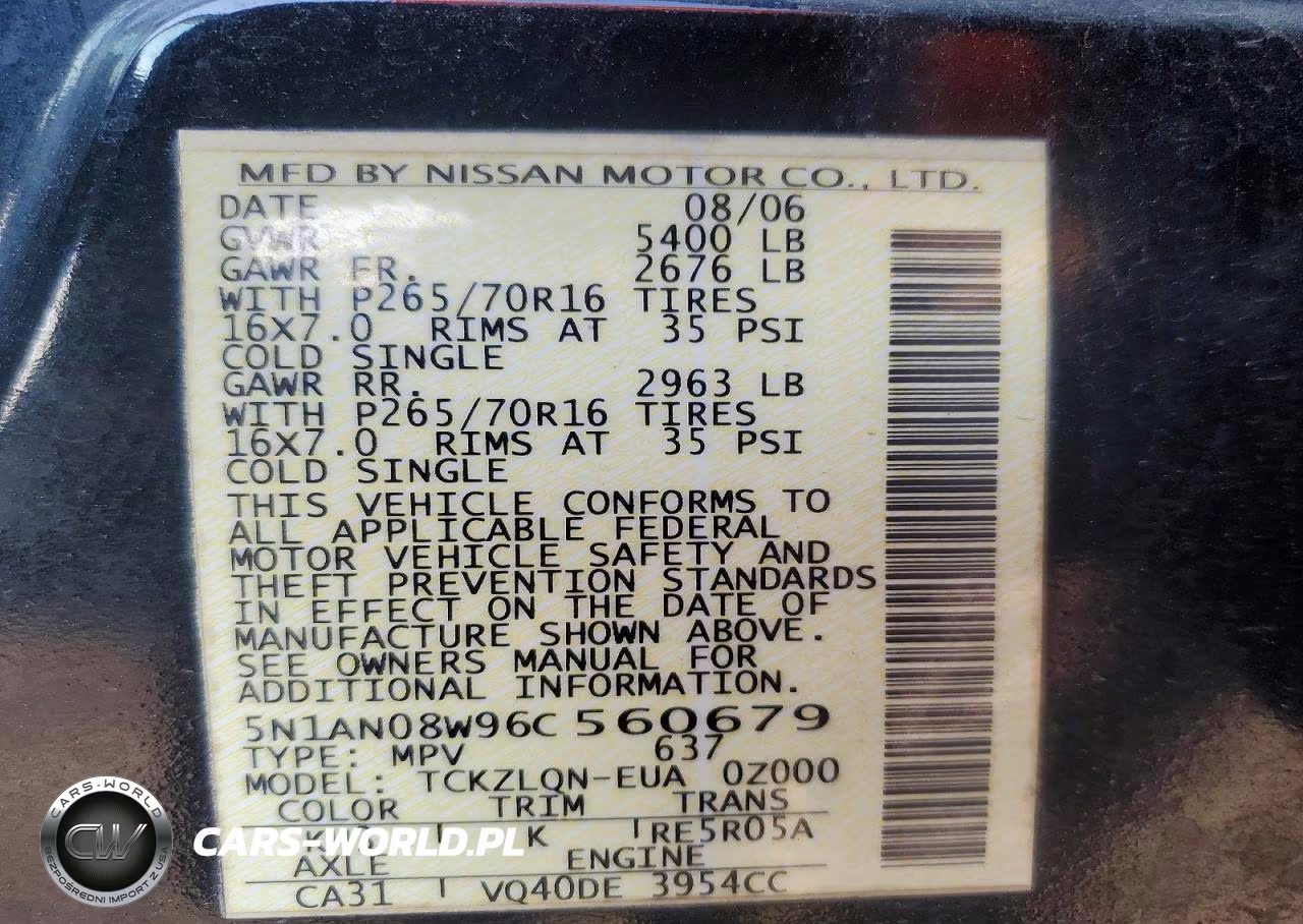2006 Nissan Xterra X VIN:5N1AN08W96C560679 - 13
