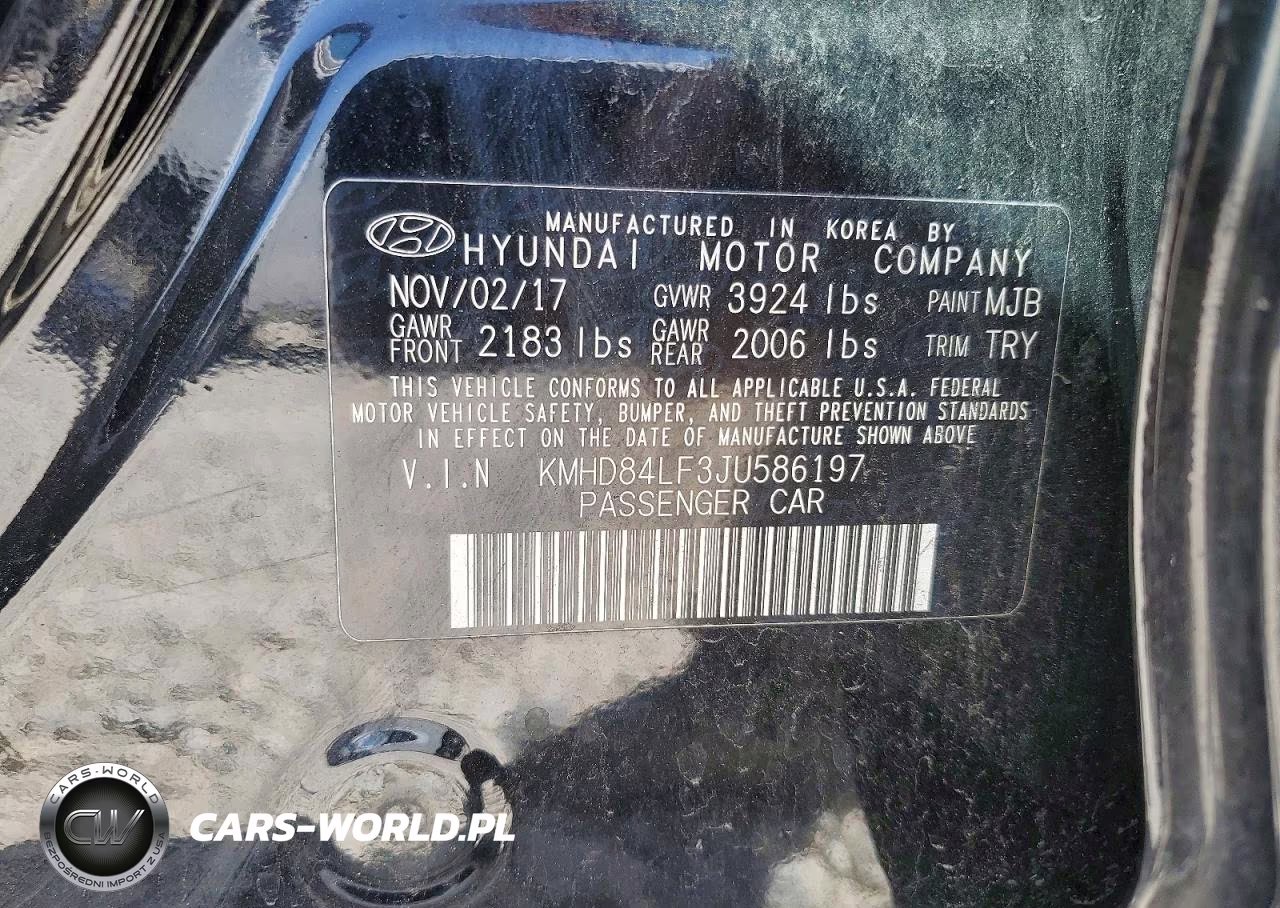 2018 Hyundai Elantra Value Edition VIN:KMHD84LF3JU586197 - 12