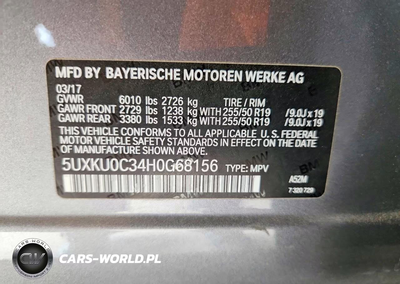 2017 BMW X6 Sdrive35I VIN:5UXKU0C34H0G68156 - 13