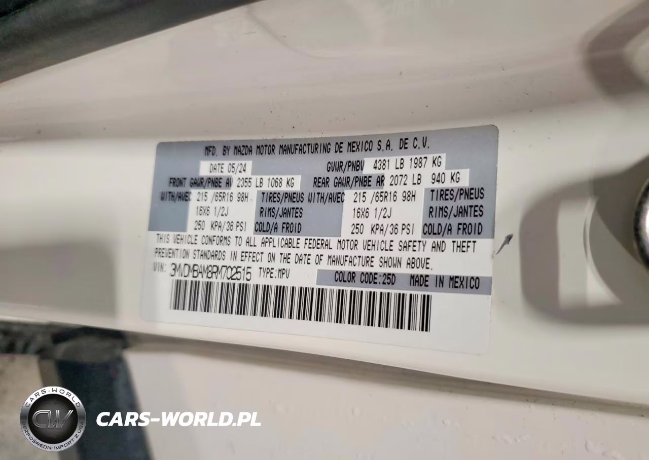 2024 Mazda Cx-30 VIN:3MVDMBAM8RM702515 - 12