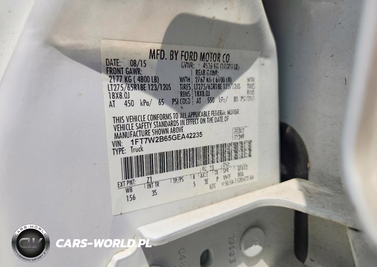 2016 Ford F250 Super Duty VIN:1FT7W2B65GEA42235 - 12