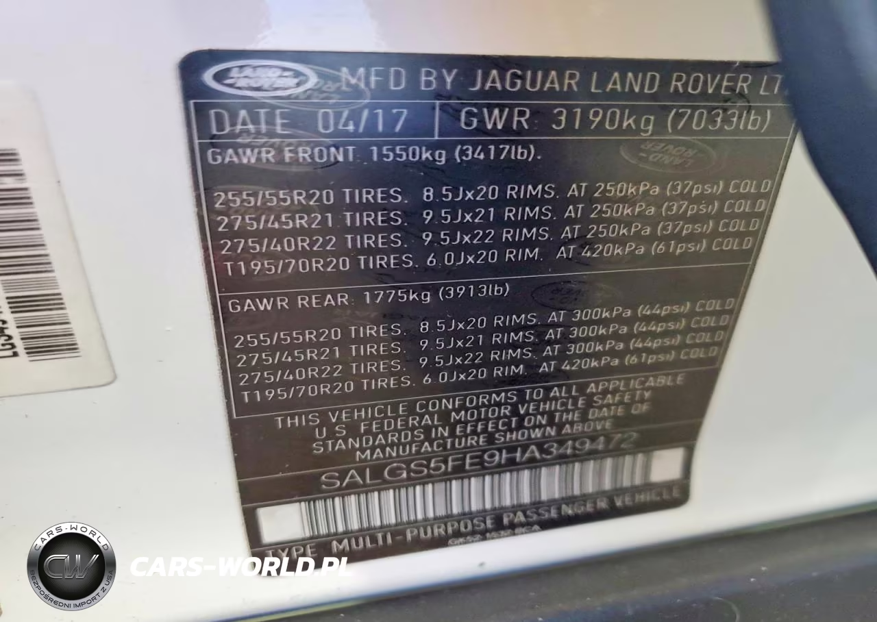 2017 Land Rover Range Rover Supercharged VIN:SALGS5FE9HA349472 - 13