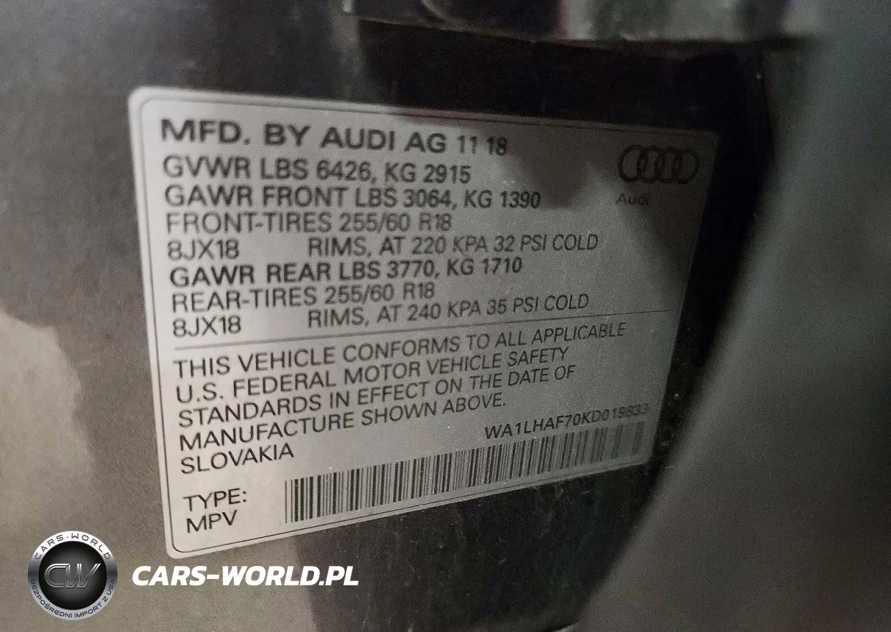 2019 Audi Q7 Premium Plus VIN:WA1LHAF70KD019833 - 13