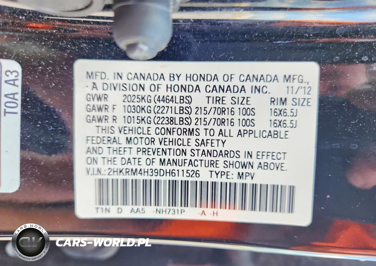 2013 Honda Cr-V Lx VIN:2HKRM4H39DH611526 - 13