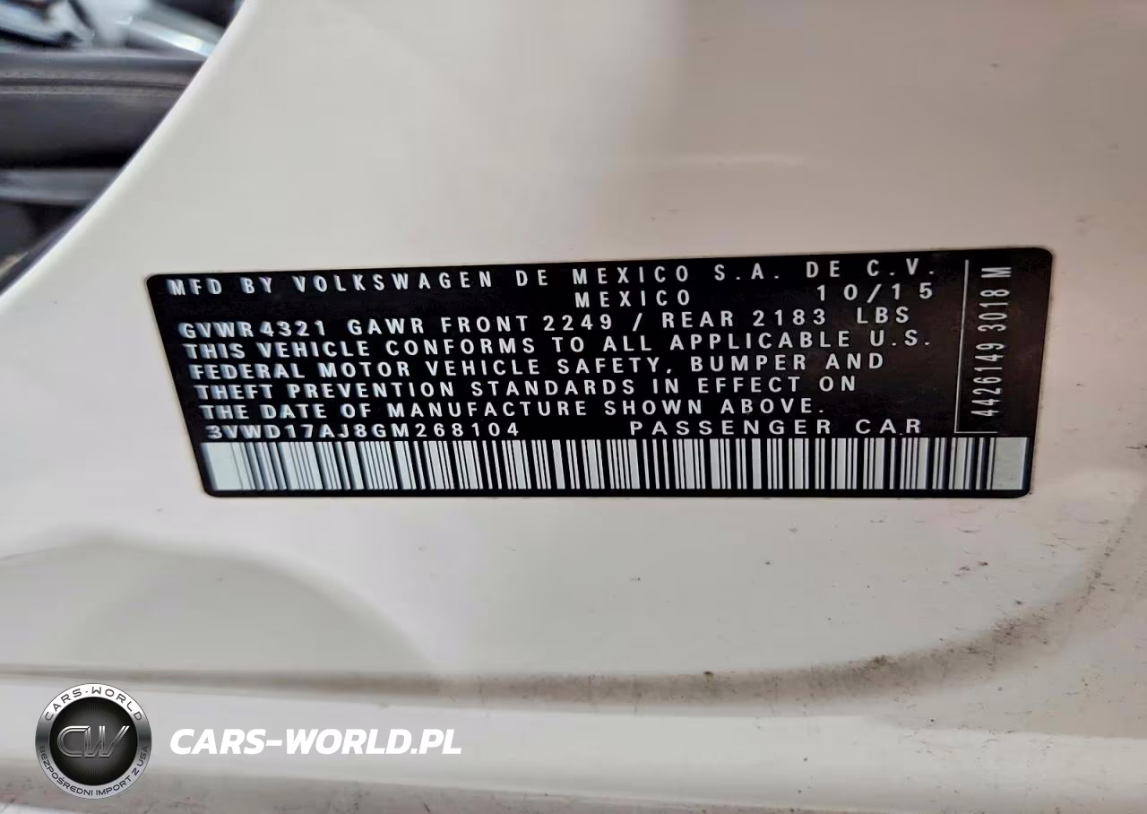 2016 Volkswagen Jetta Sport VIN:3VWD17AJ8GM268104 - 12