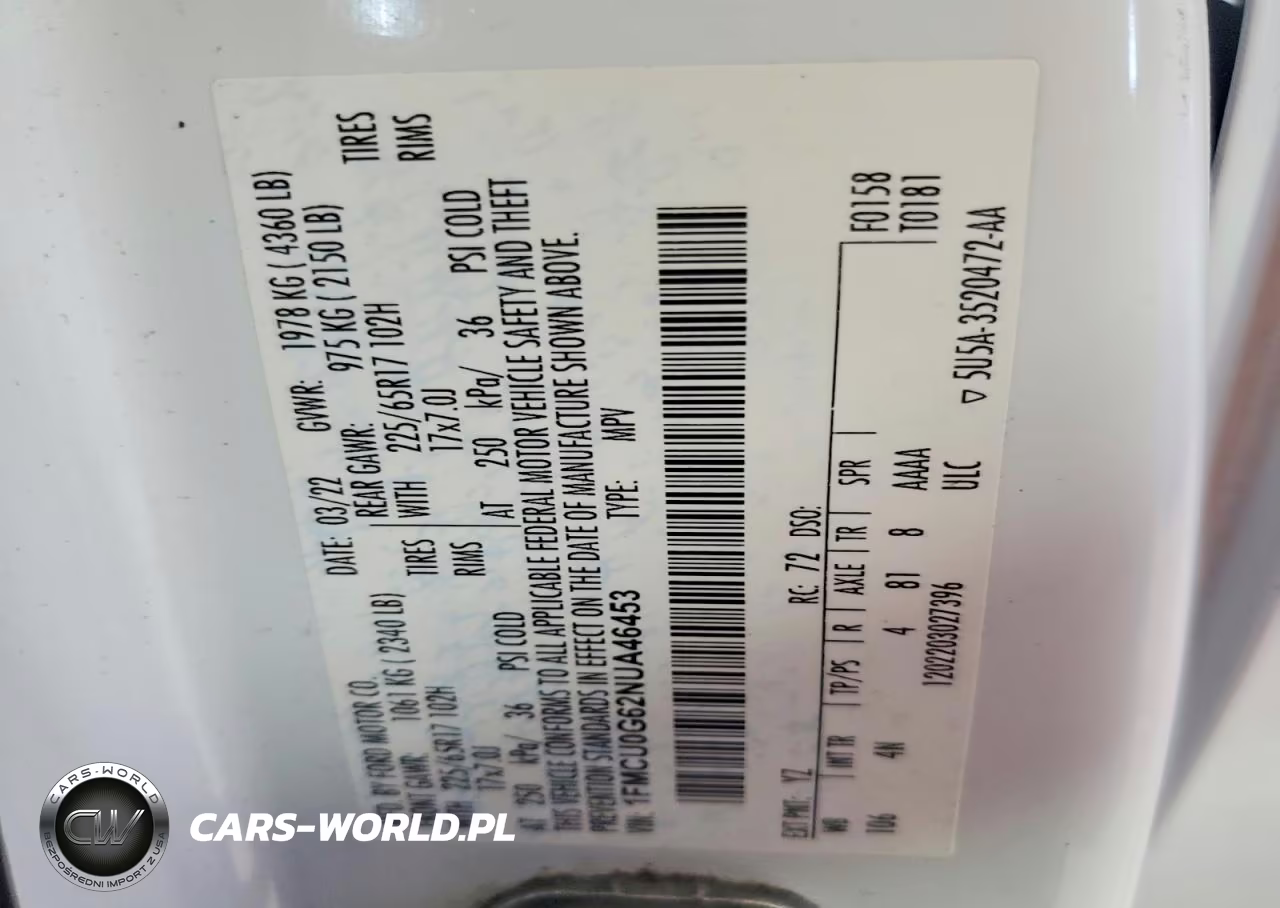 2022 Ford Escape Se VIN:1FMCU0G62NUA46453 - 13