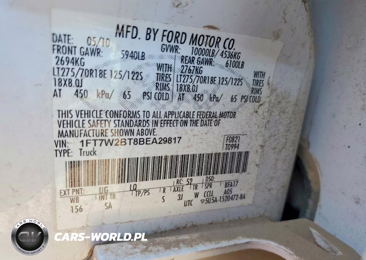 2011 Ford F250 Super Duty VIN:1FT7W2BT8BEA29817 - 13