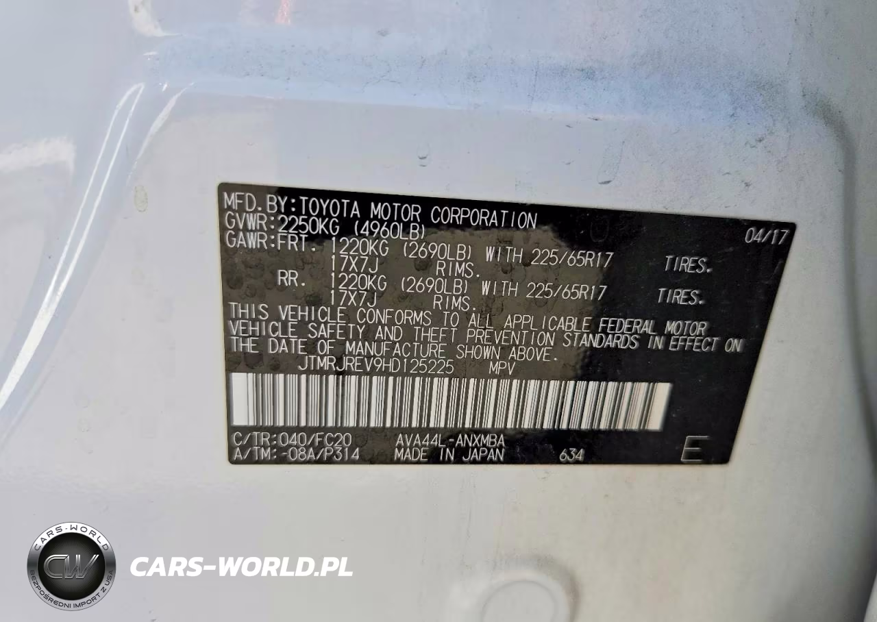 2017 Toyota Rav4 Hybrid Xle VIN:JTMRJREV9HD125225 - 12