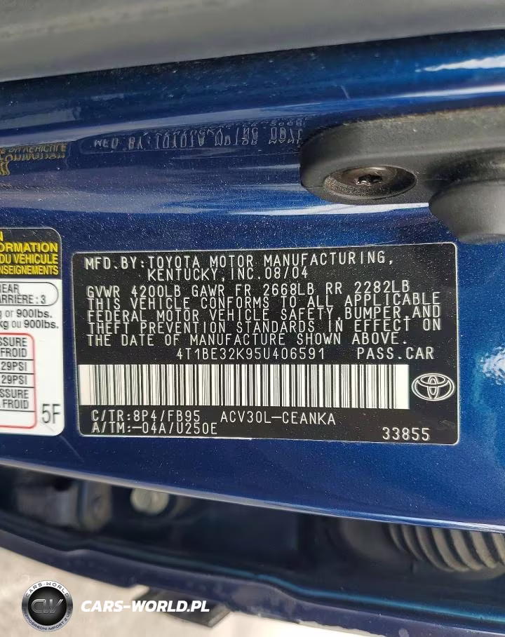 2005 Toyota Camry Le VIN:4T1BE32K95U406591 - 12