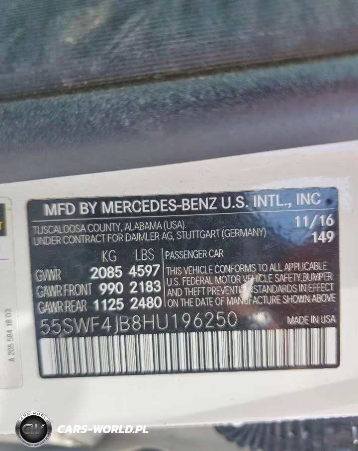 2017 Mercedes-Benz C 300 VIN:55SWF4JB8HU196250 - 12