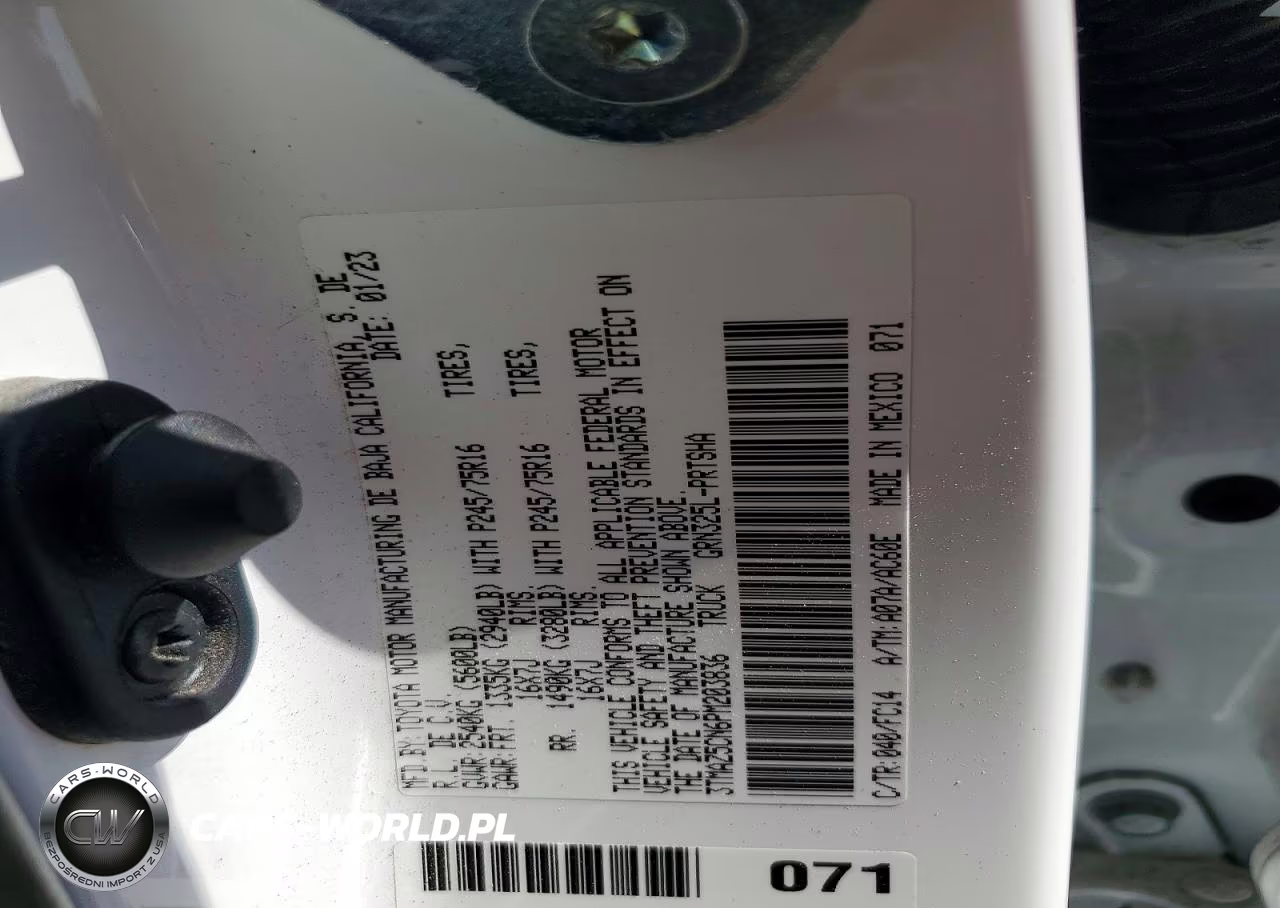 2023 Toyota Tacoma Sr5 V6 VIN:3TMAZ5CN6PM203836 - 12