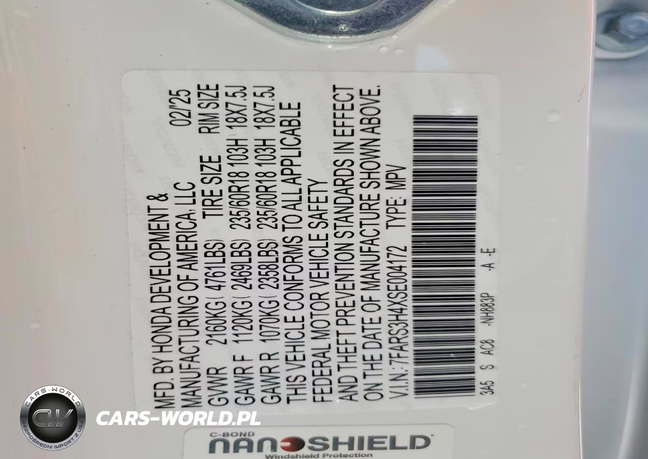 2025 Honda Cr-V Ex VIN:7FARS3H4XSE004172 - 13