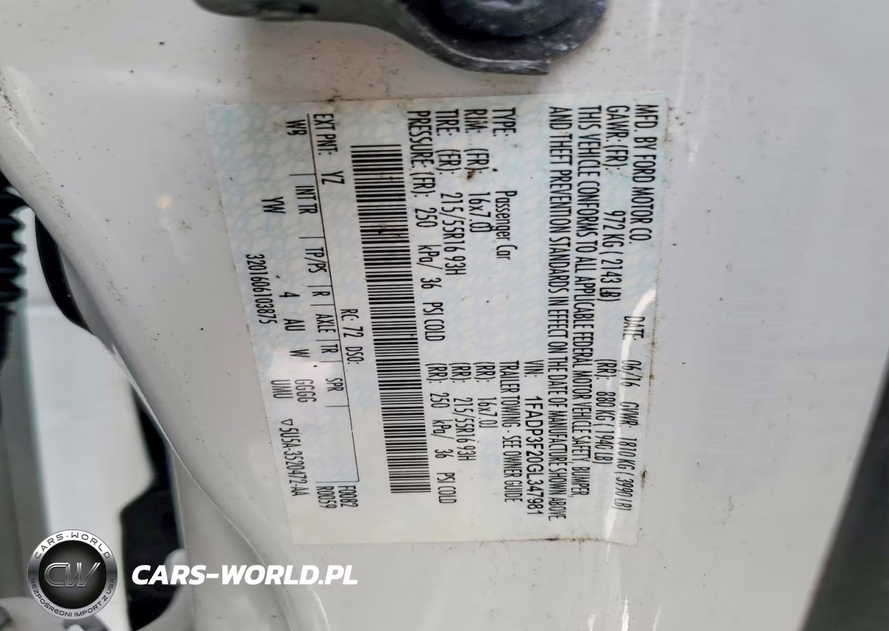 2016 Ford Focus Se VIN:1FADP3F20GL347981 - 12