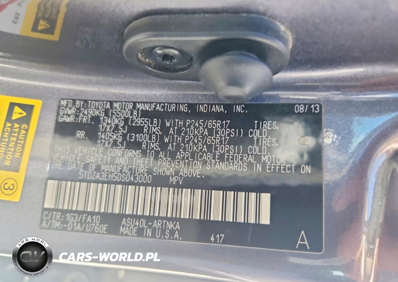 2013 Toyota Highlander Plus VIN:5TDZA3EH5DS043000 - 13
