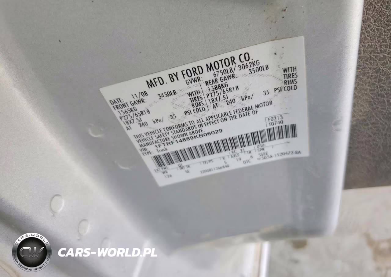 2009 Ford F150 VIN:1FTRF14889KB06029 - 12