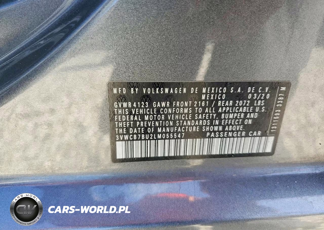 2020 Volkswagen Jetta S VIN:3VWCB7BU2LM055547 - 12