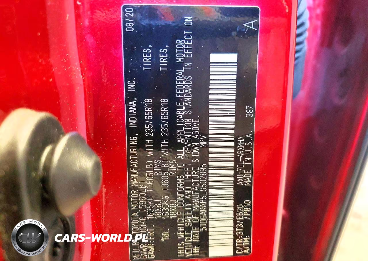 2020 Toyota Highlander Hybrid Xle VIN:5TDGARAH5LS502895 - 14